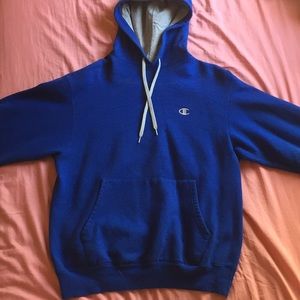 blue champion hoodie